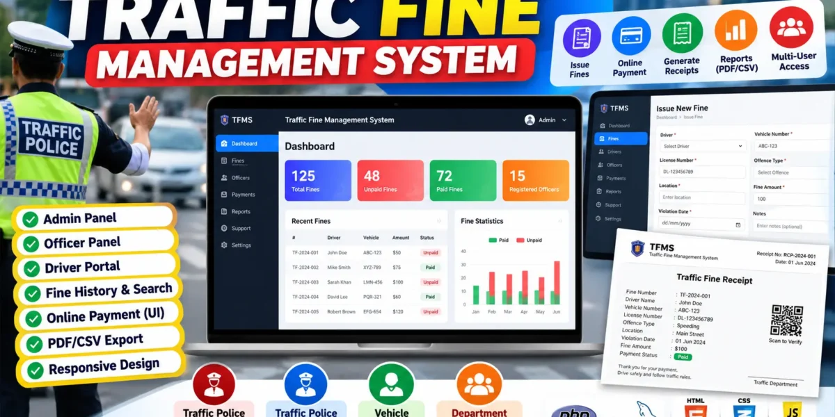 Traffic Fine Management System in PHP with MySQL