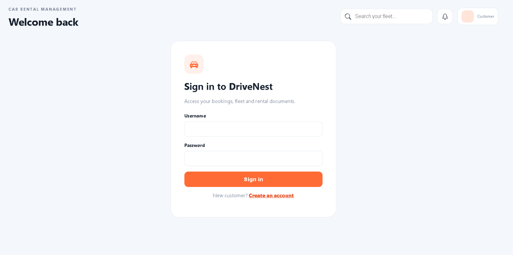 Car Rental System Using Python and Django