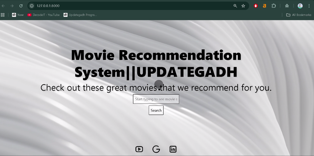  Movie Recommendation System Using Django and Machine Learning