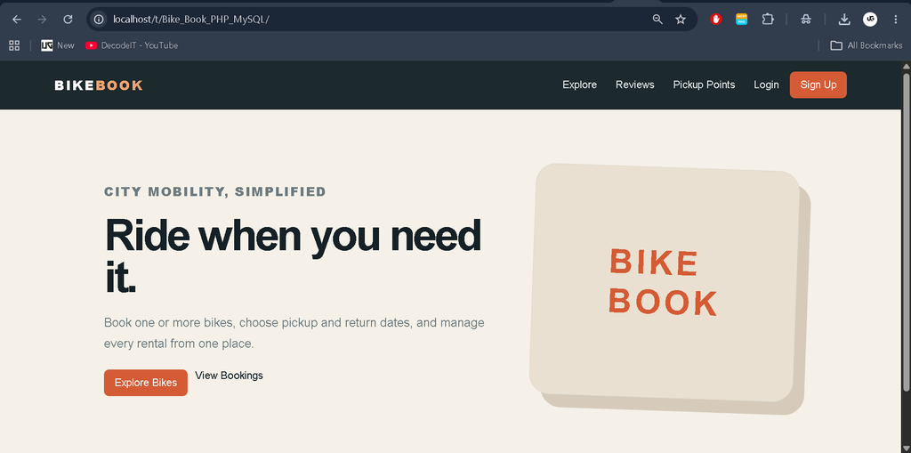 Online Bike Rental Booking Platform Using PHP and MySQL