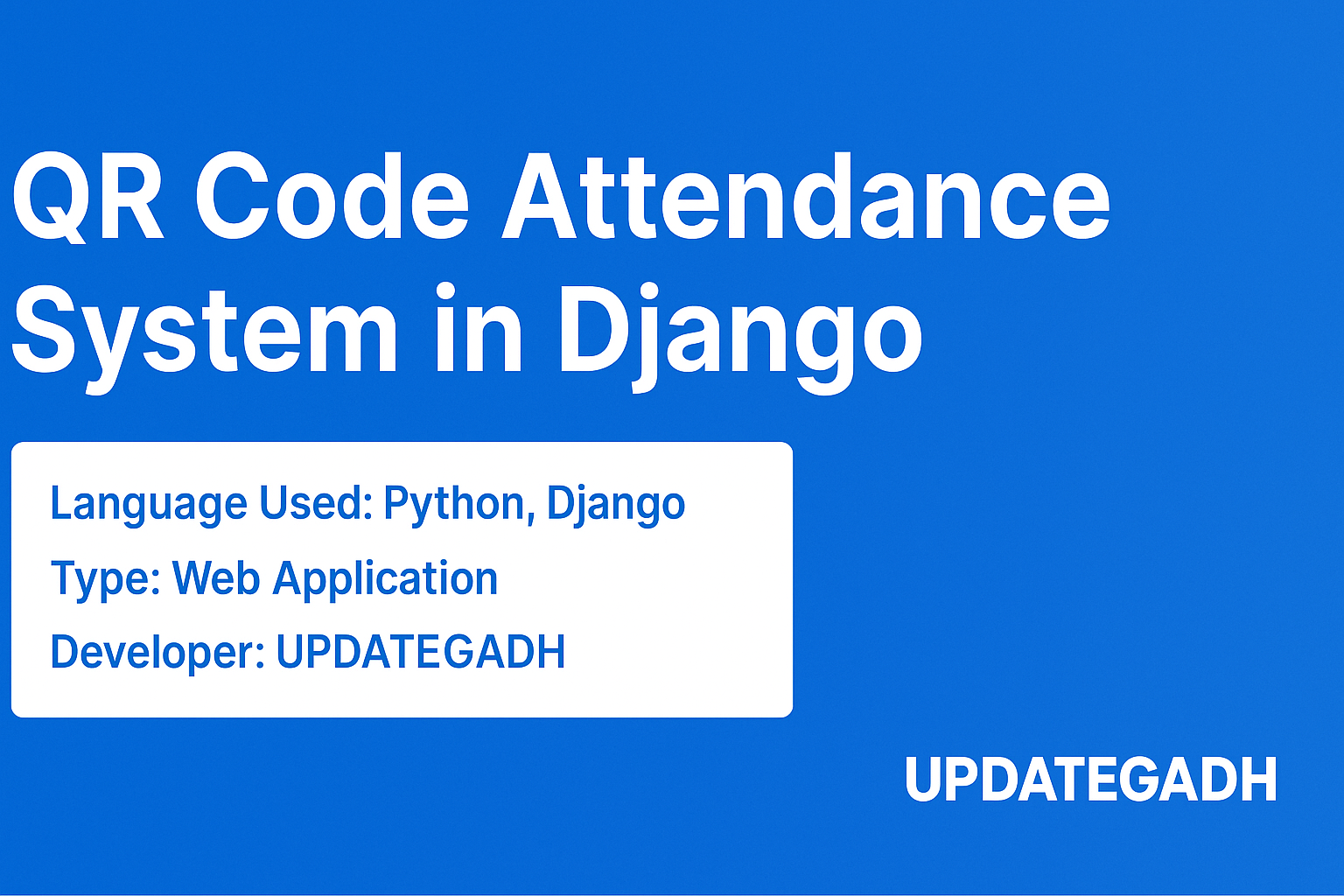 QR Code Attendance System