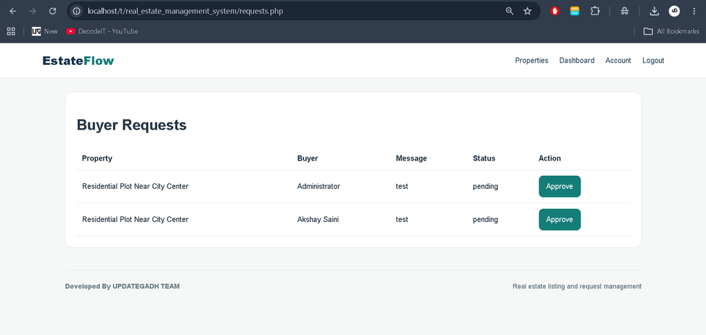Real Estate Management System in PHP with Source Code