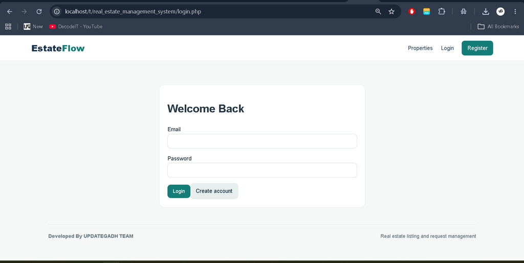 Real Estate Management System in PHP with Source Code