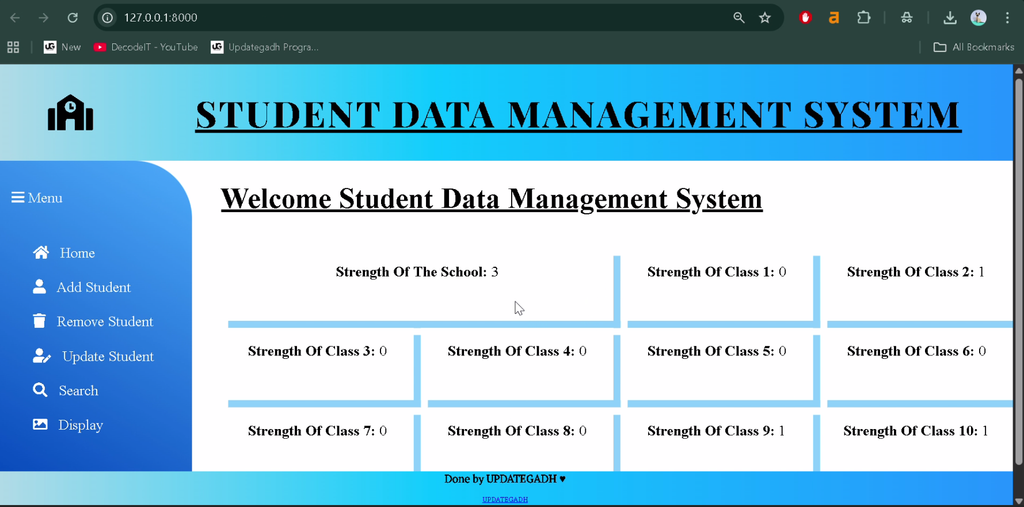 Student Data Management System Using Python