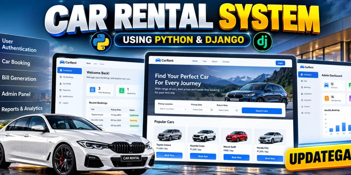 Car Rental System Using Python and Django