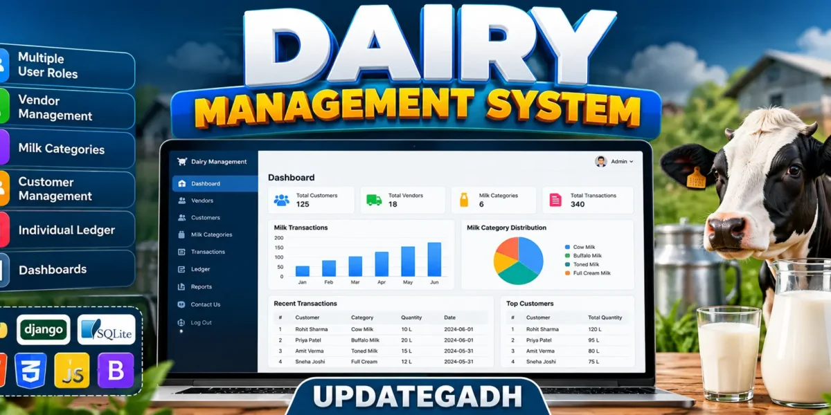 Dairy Management System Using Python and Django