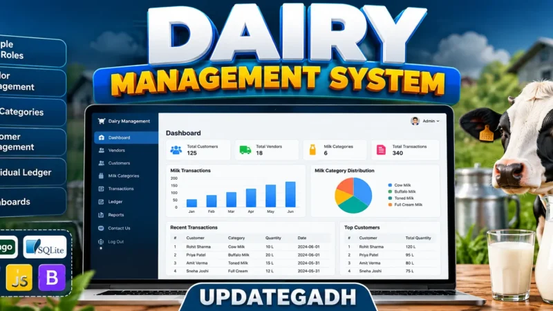 Dairy Management System Using Python and Django