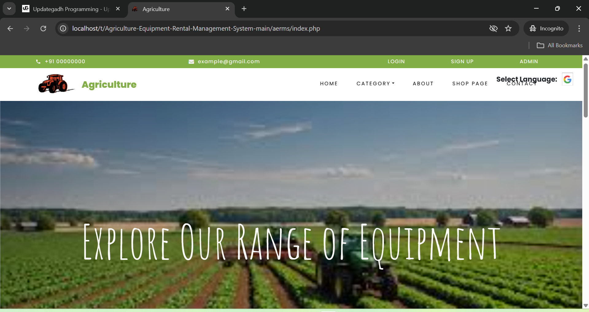 Best Agriculture Equipment Rental Management System – A Complete Web ...