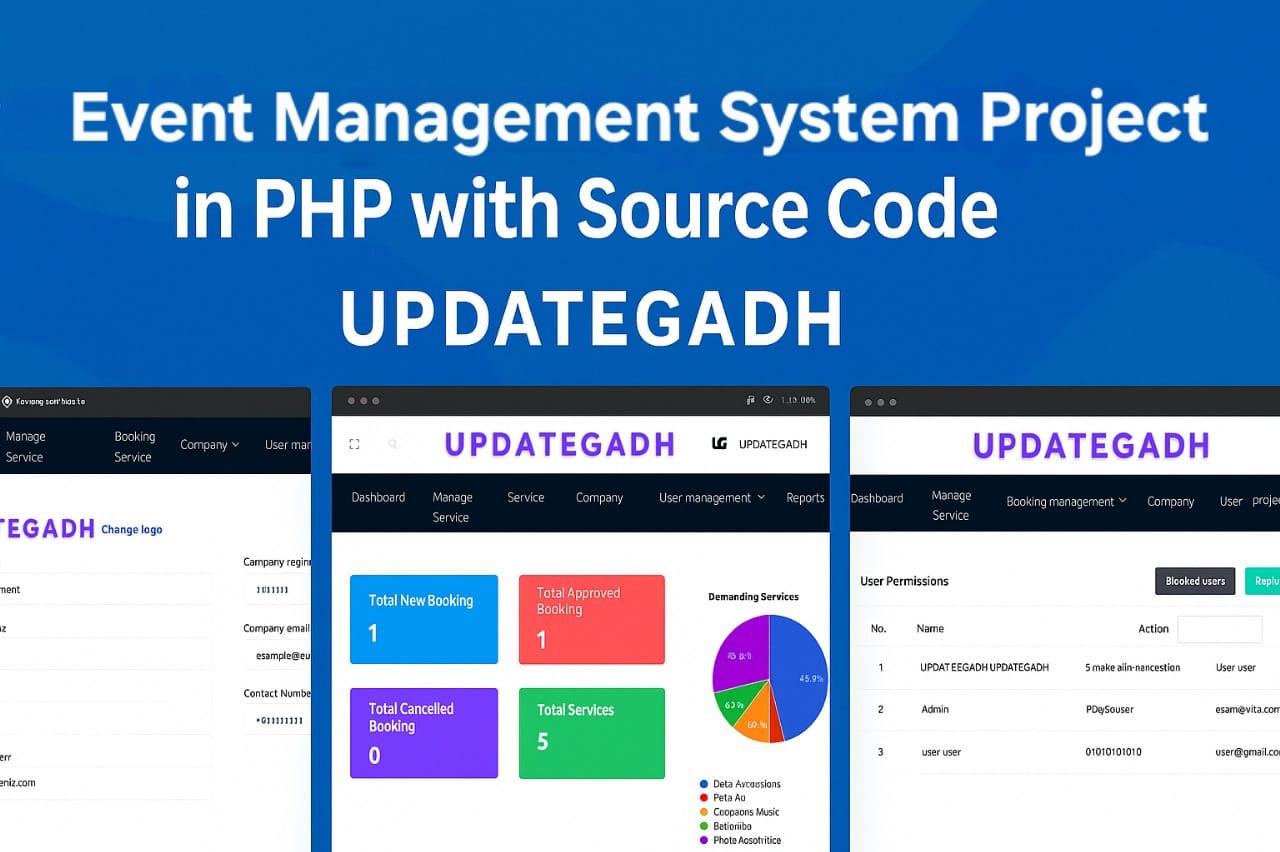 Event Management System Project in PHP