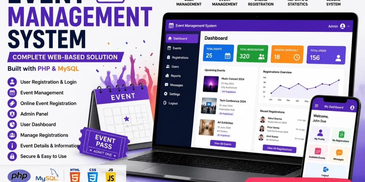 Event Management System Using PHP & MySQL