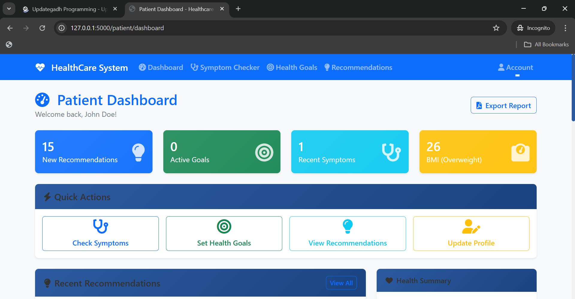 Create a Healthcare Recommendation System Using Python & Flask(Real ...
