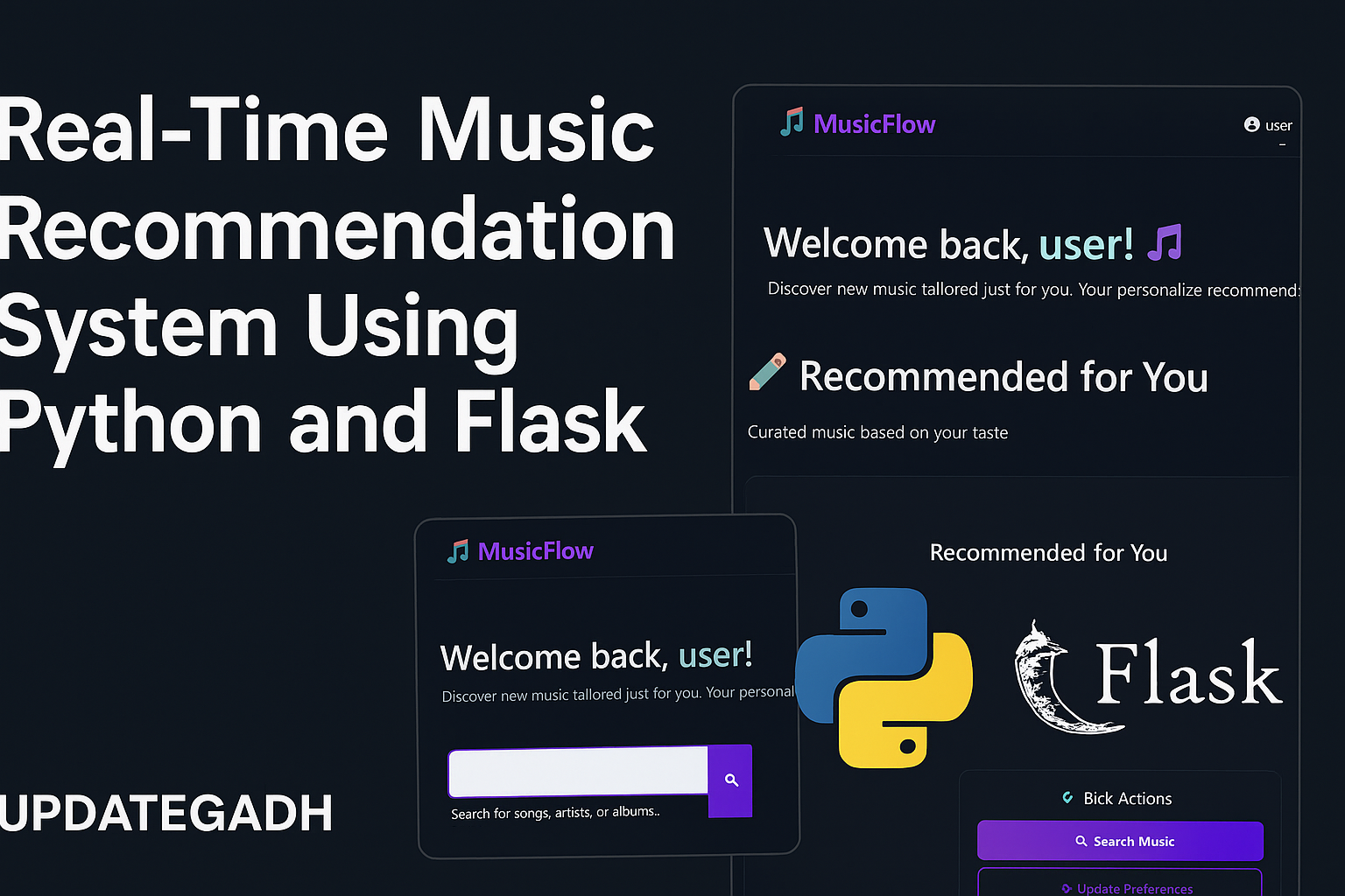 Real-Time Music Recommendation System Using Python and Flask