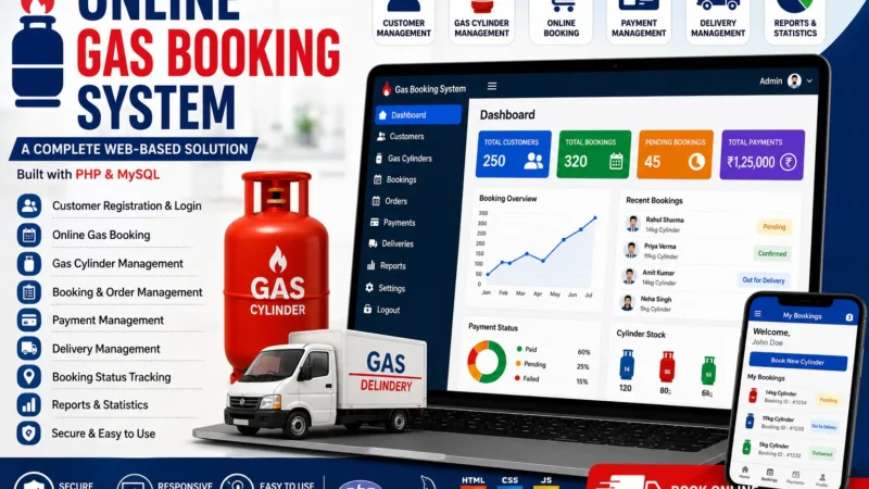 Online Gas Booking System Using PHP & MySQL