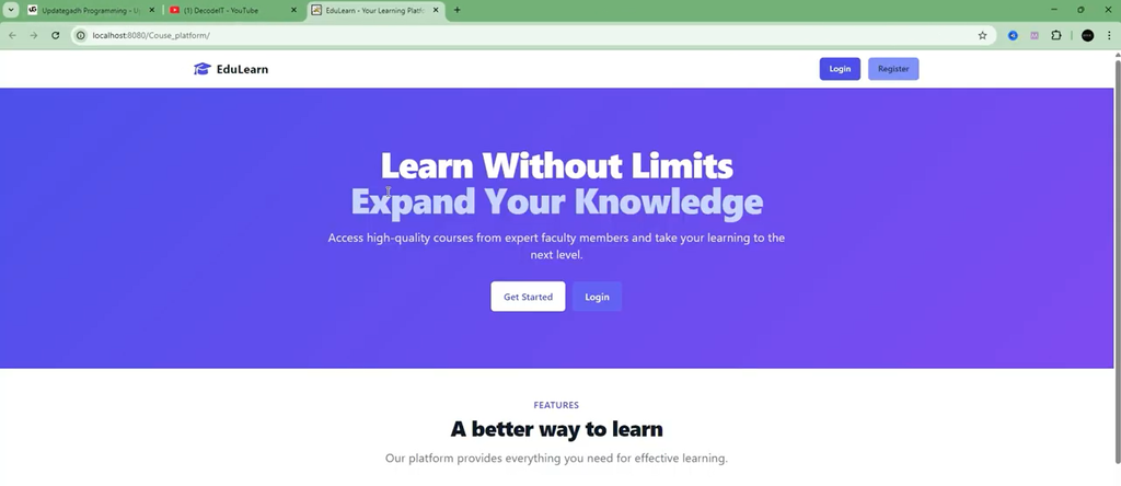 Best Online Learning Platform – Java & MySQL Web App