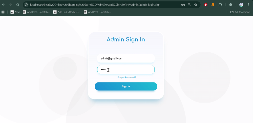 Online Shopping Store Using PHP and MySQL-5