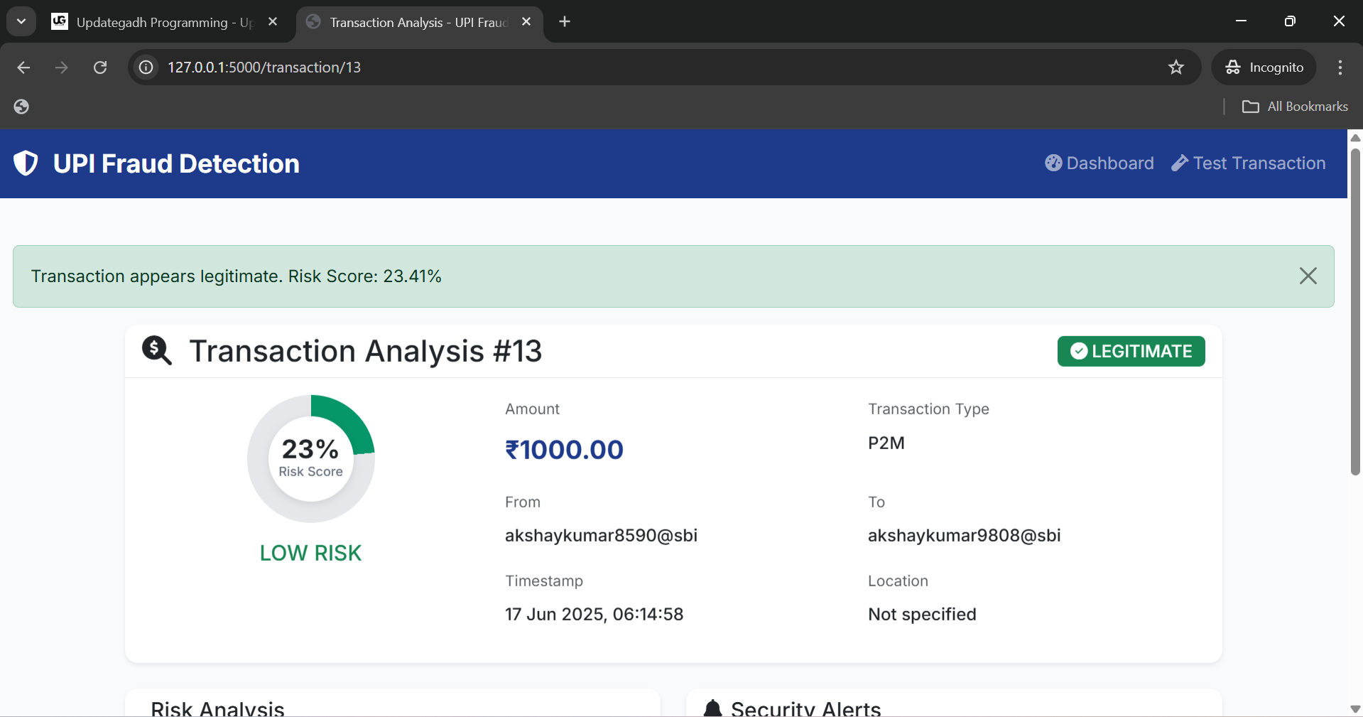 UPI Fraud Detection System using Python & Machine Learning