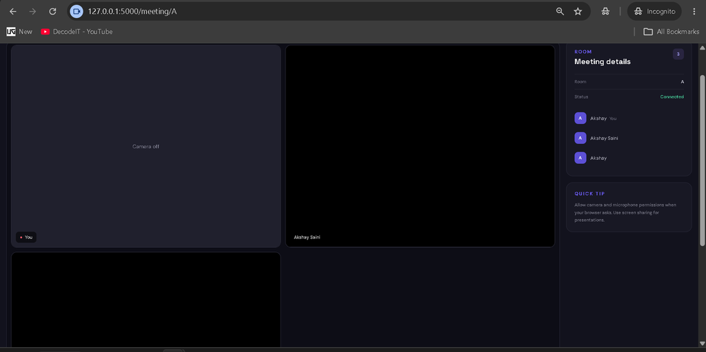 Zoom Clone Using Python and Flask