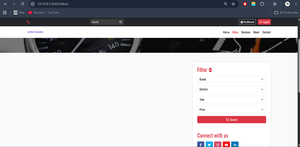 Bike Showroom Management System Using Python Django