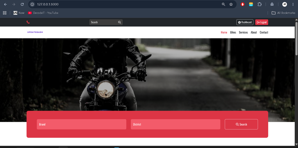 Bike Showroom Management System Using Python Django