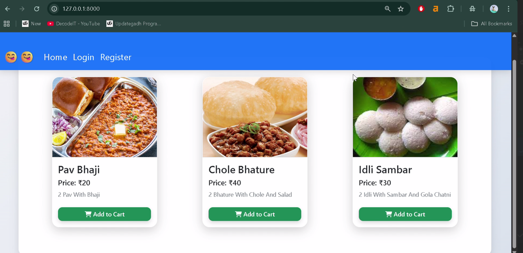 Food Ordering System in Django with PayPal Integration-1