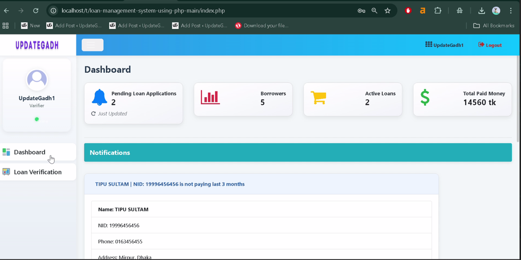 Loan Management System Using PHP and MySQL-2