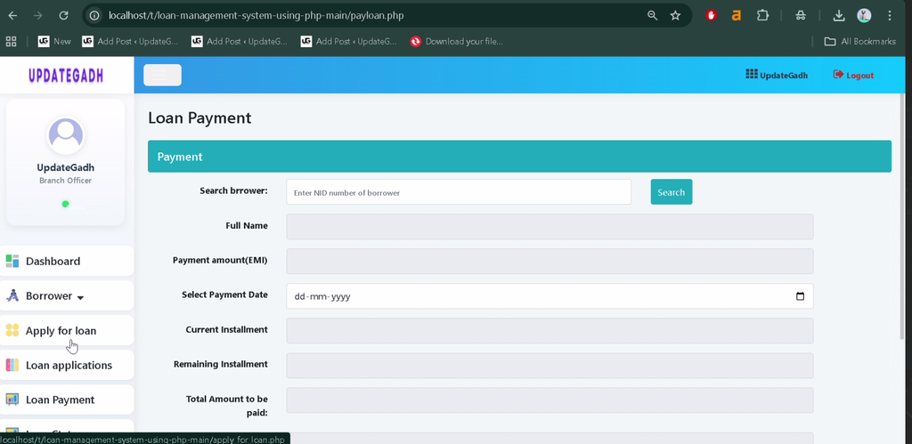 Loan Management System Using PHP and MySQL-3