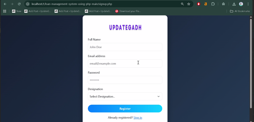 Loan Management System Using PHP and MySQL-1