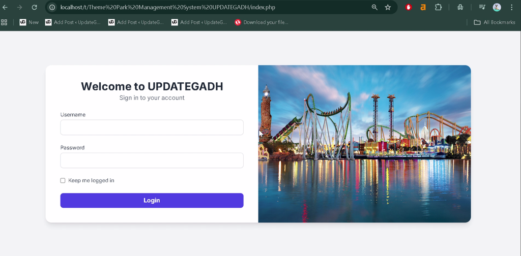 Theme Park Management System Using PHP and MySQL-1