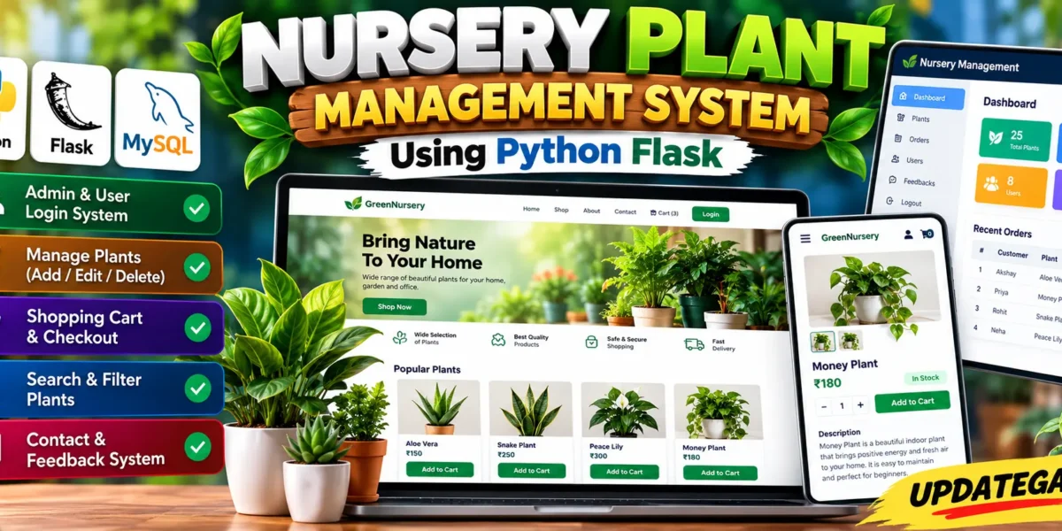 Nursery Plant Management System Using Python Flask and MySQL