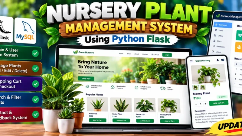 Nursery Plant Management System Using Python Flask and MySQL