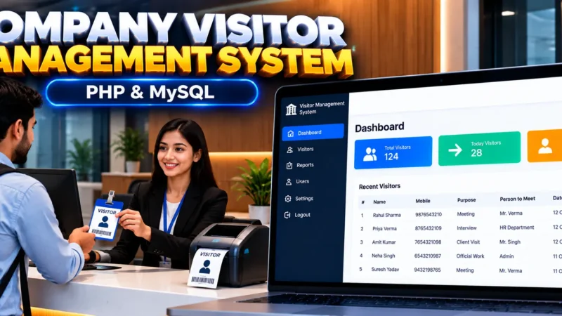 Company Visitor Management System Using PHP and MySQL