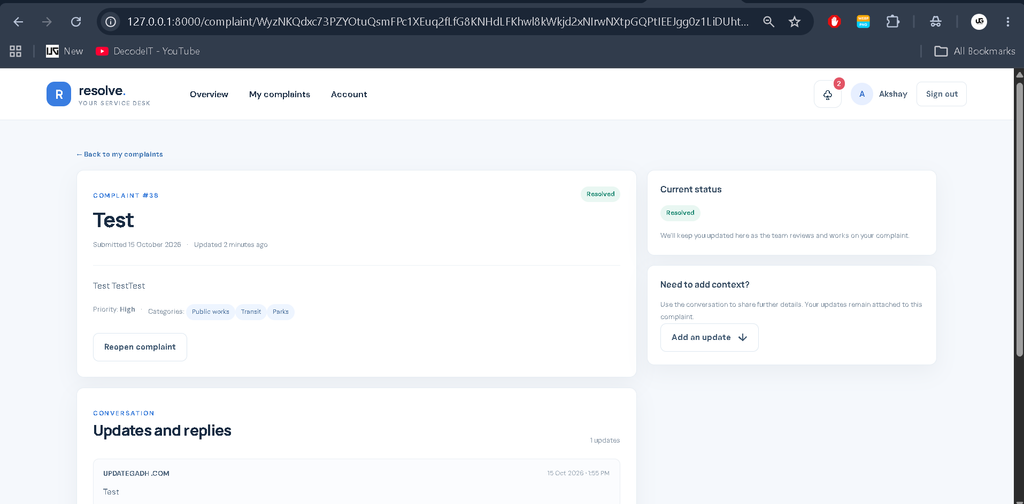 Complaint Management System Using Python Django-7