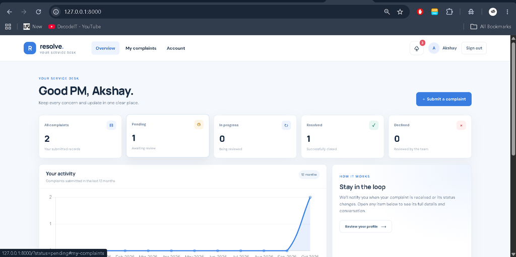 Complaint Management System Using Python Django-6