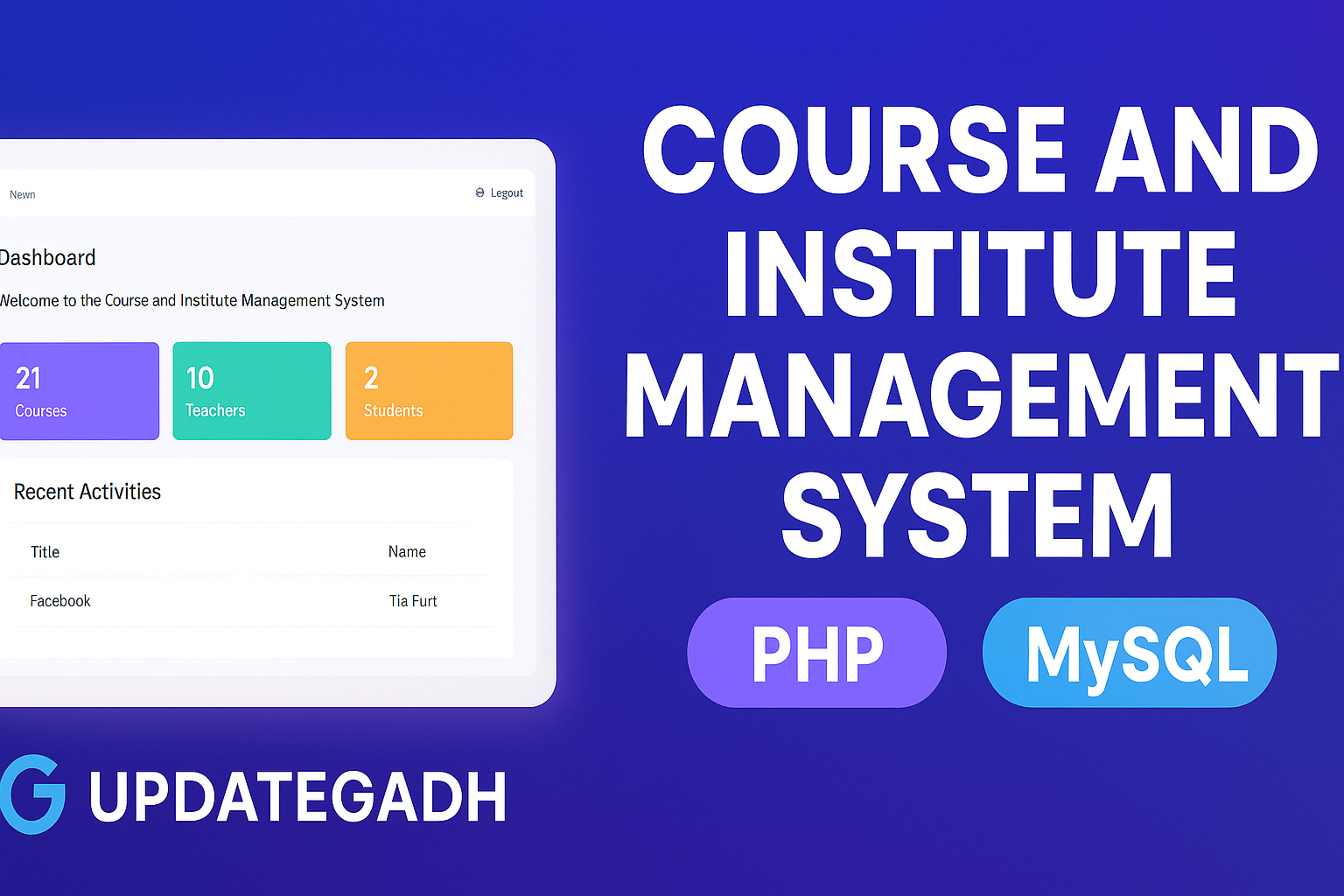 Course and Institute Management System