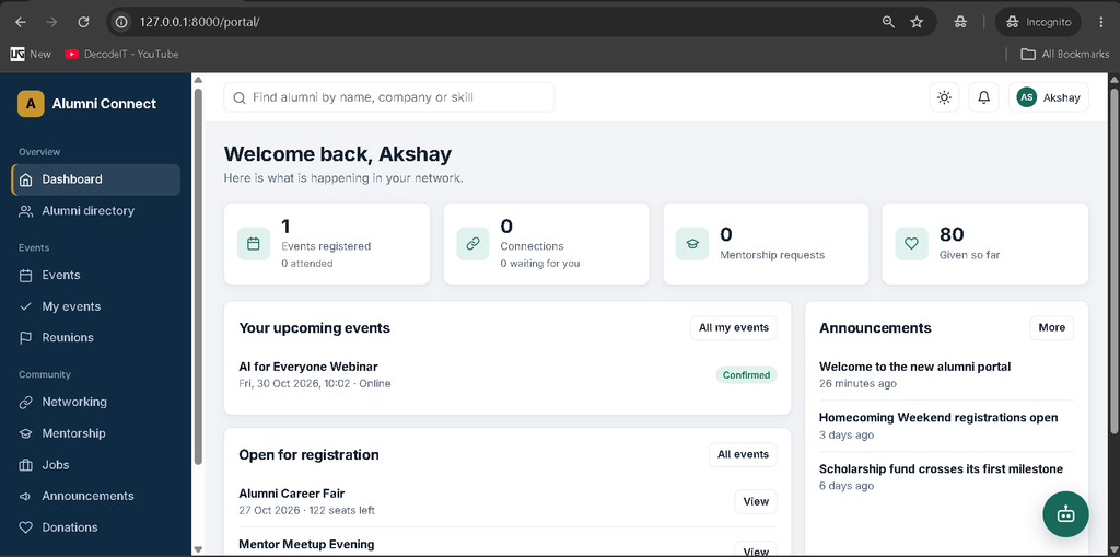 Event Alumni Management System Using Python and AI Chatbot-6