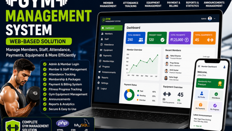 Gym Management System Using PHP