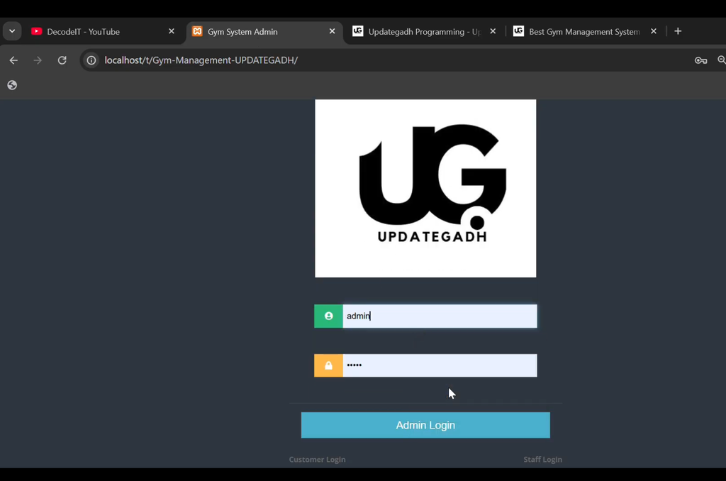 Best Gym Management System Using PHP