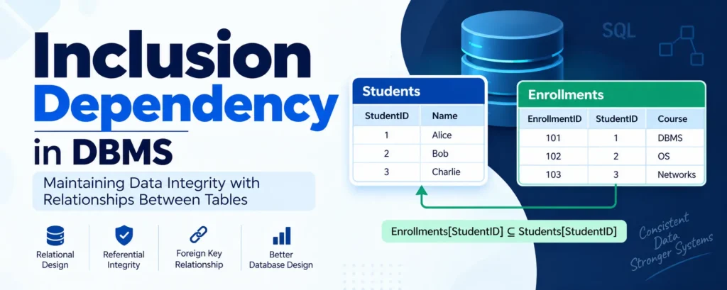 Inclusion Dependency in DBMS
