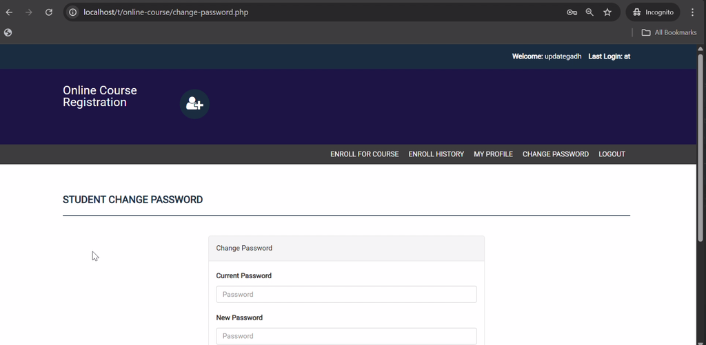 Online Course Registration System Using PHP and MySQL-2