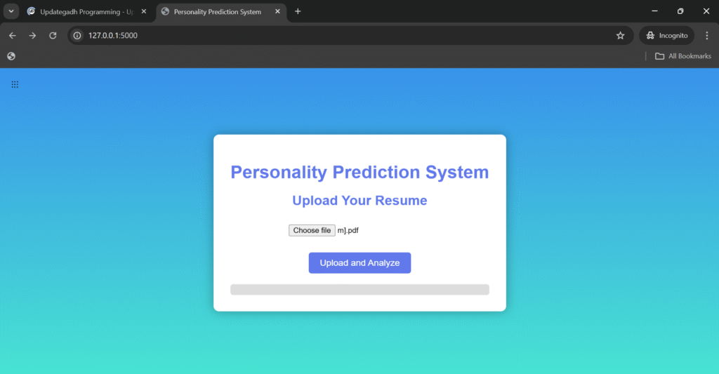 Personality Prediction System