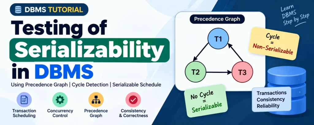 Testing of Serializability in DBMS