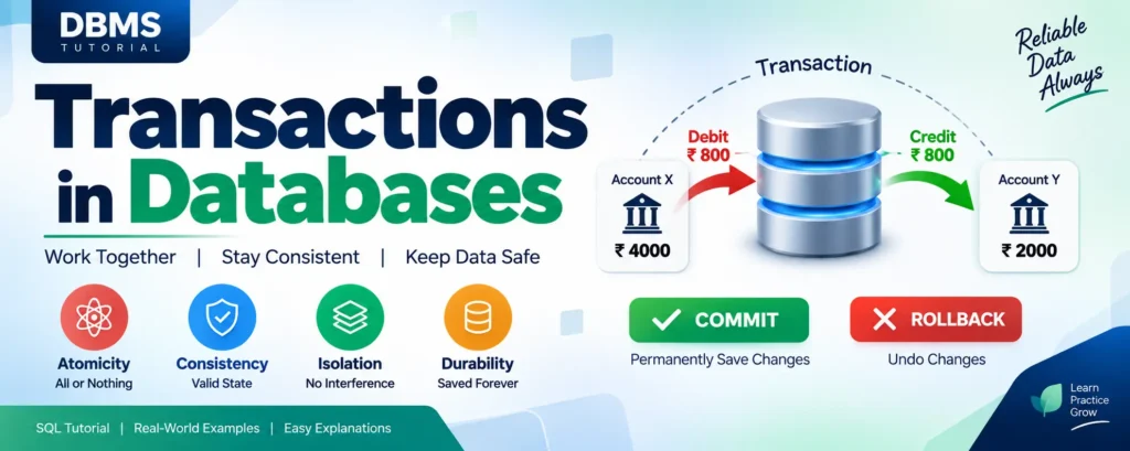 Transactions in Databases