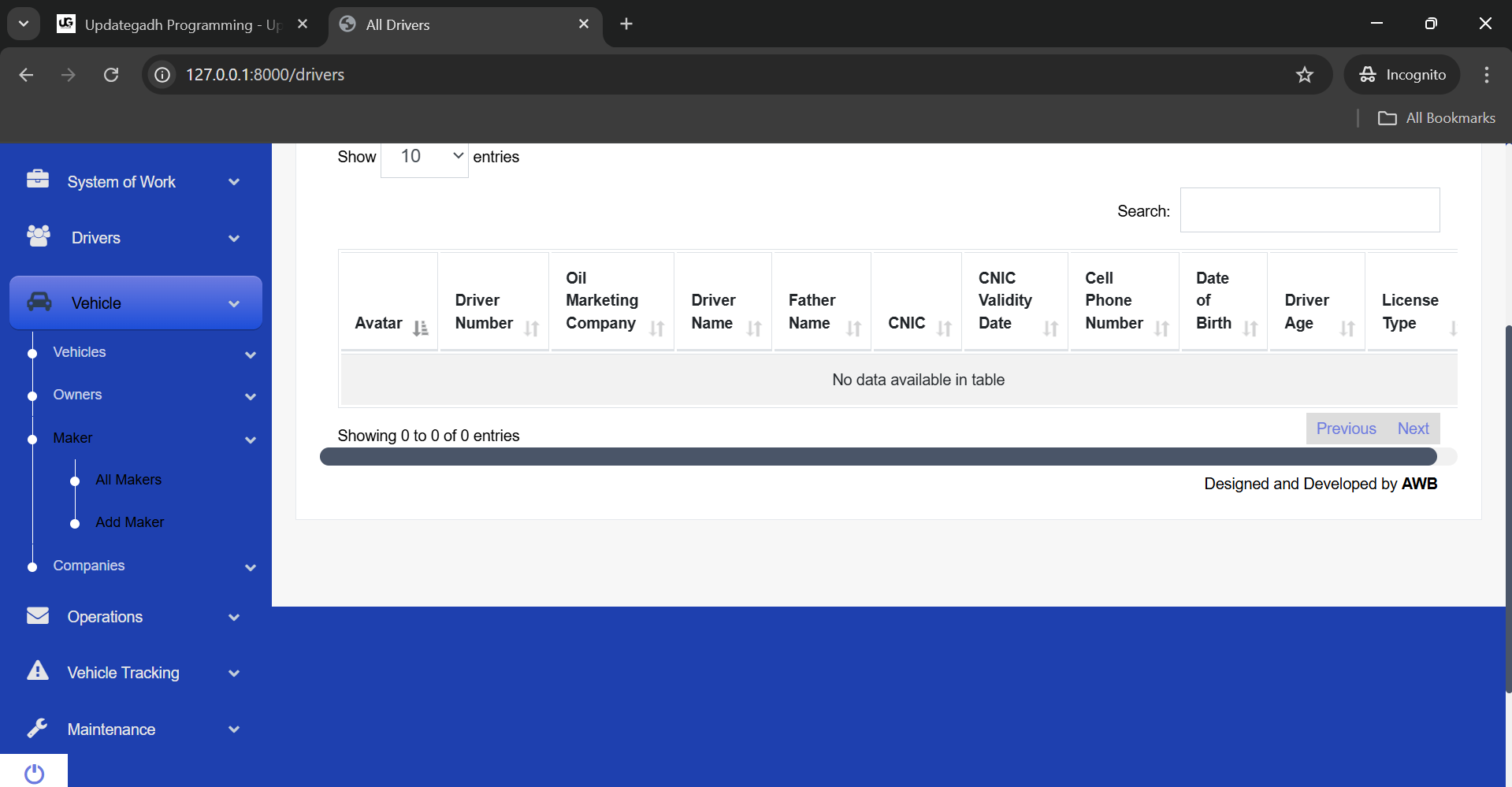 Transport Management System