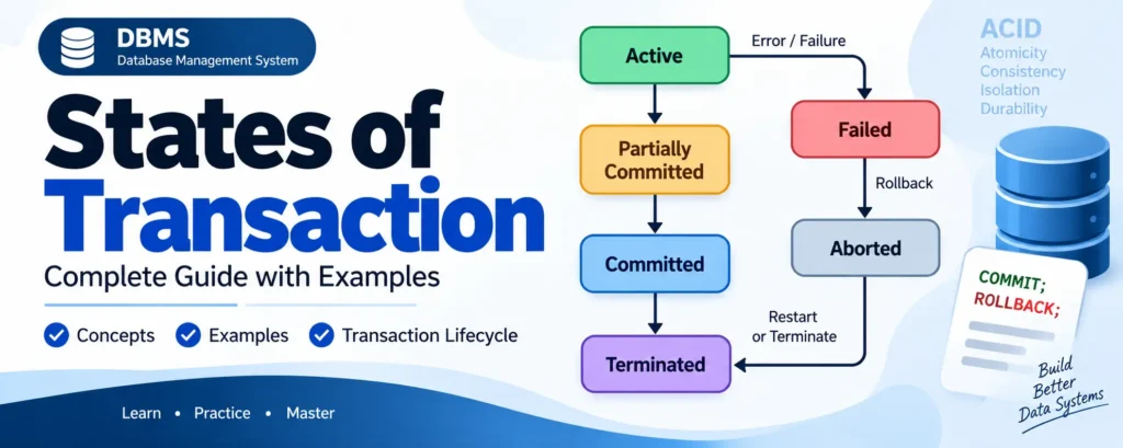States of Transaction in DBMS
