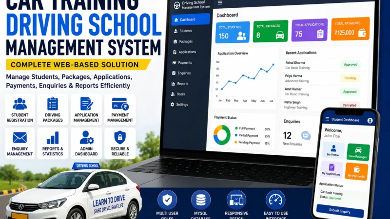 Car Driving School Management System