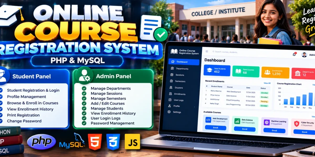 Online Course Registration System Using PHP and MySQL