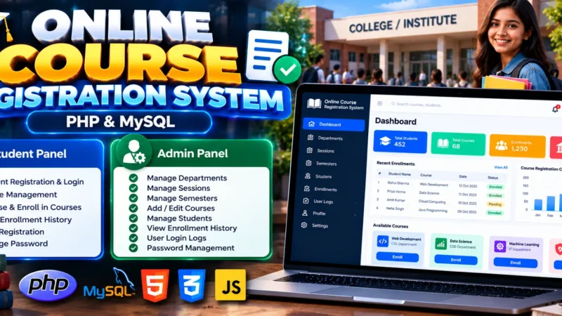 Online Course Registration System Using PHP and MySQL