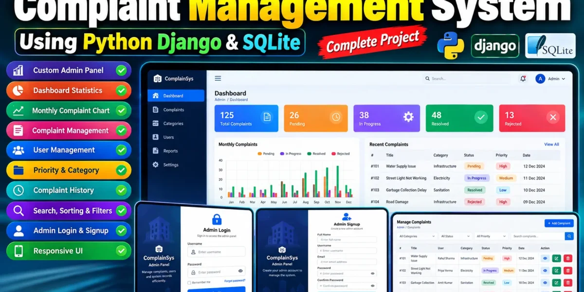 Complaint Management System Using Python Django