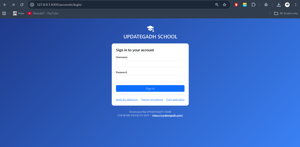 Advanced School Management System Using Python Django