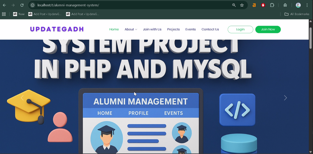 Alumni Management System Using PHP and MySQL-1